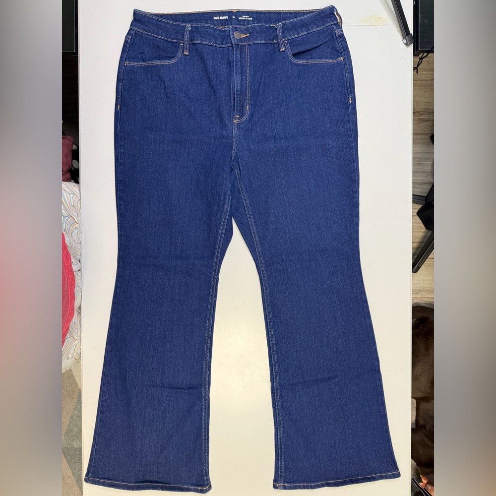 Old Navy Dark Blue Flare Leg Jeans